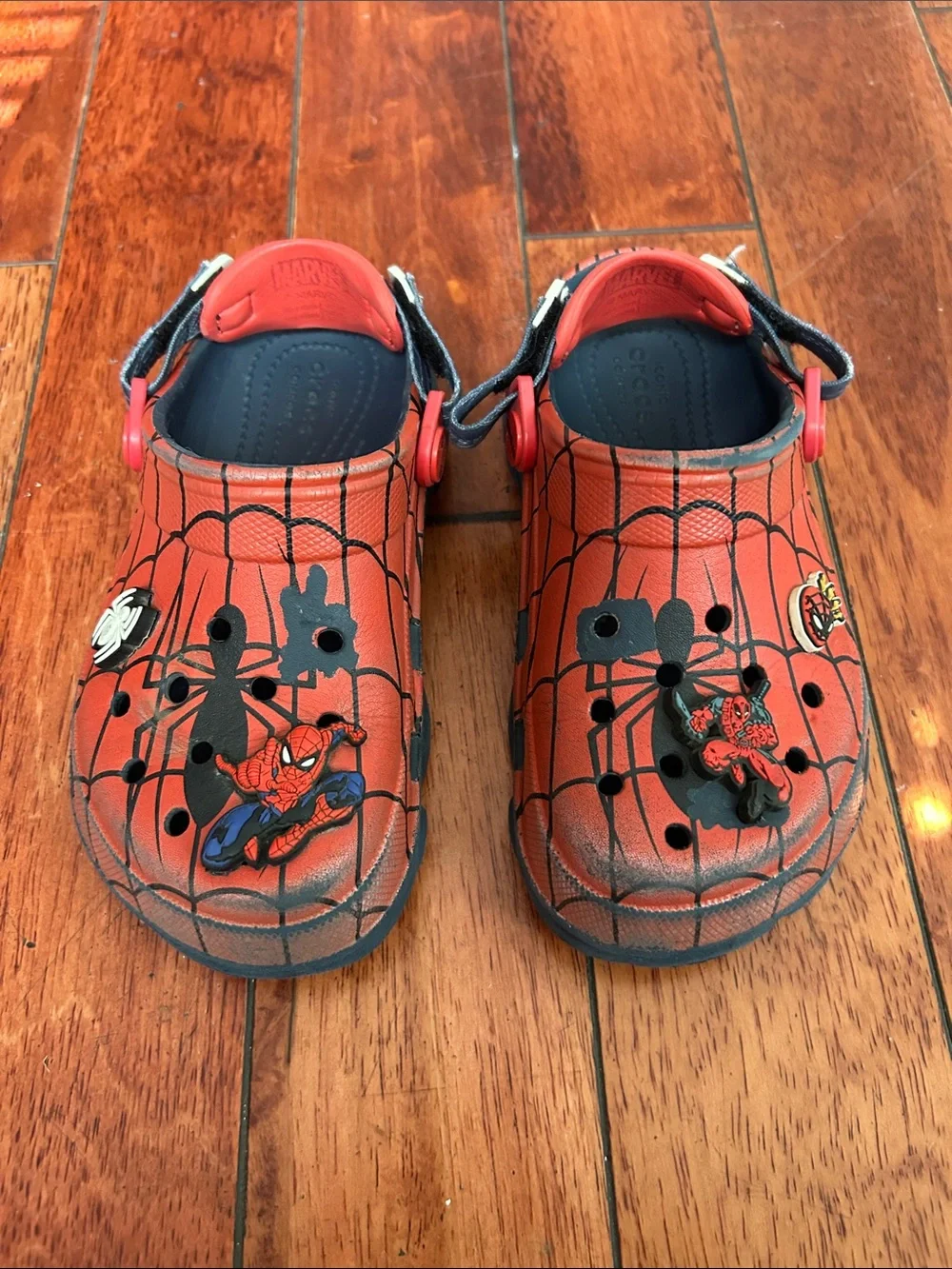 CROCS Kids Red and Black Spider-Man Clog Sandals